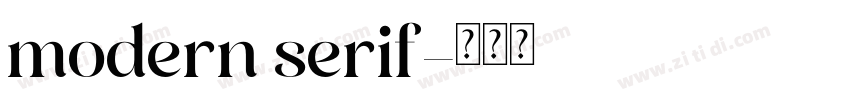 modern serif字体转换
